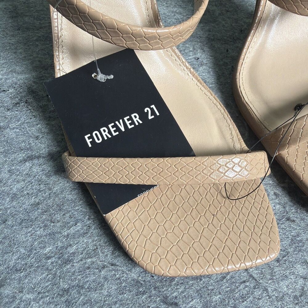 Forever 21 Two Strap Slip-on Stiletto Heels in Nude - sz 10 (NEW) - Picture 2 of 7